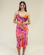 Load image into Gallery viewer, Marigold Sunset Silk Slip Dress